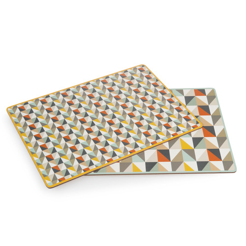 6 VINTAGE wooden placemats 29 x 42cm Maisons du Monde