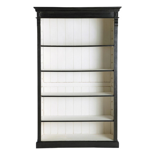 Mango wood bookcase in black W 120cm Descartes Maisons du Monde