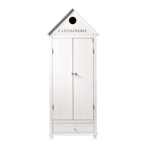 Armoire en bois blanche L 74 cm Newport Maisons du Monde