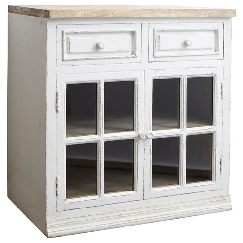 Meuble Tv Bas Vitre : Meuble Bas Vitré De Cuisine En Manguier Blanc L 80 Cm Eleonore Meuble Tv Bas Vitre : Meuble Bas Vitré De Cuisine En Manguier Blanc L 80 Cm Eleonore