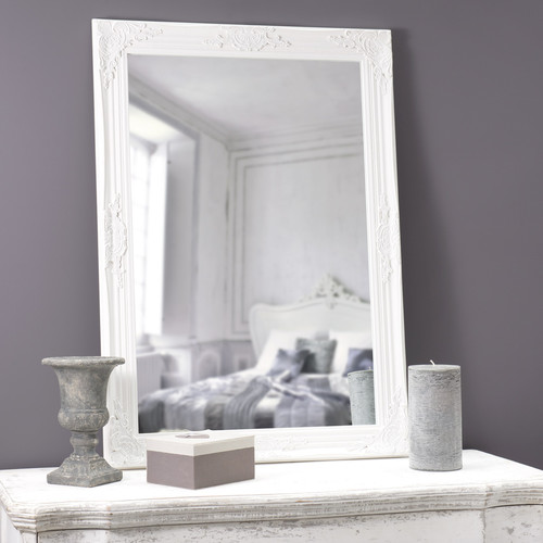 Miroir Bois Blanc : Miroir en bois blanc H 104 cm ENZO Maisons du Monde Miroir Bois Blanc : Miroir en bois blanc H 104 cm ENZO Maisons du Monde