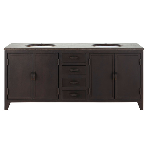 Mueble de cuarto de baño de estilo industrial gris Saint-James