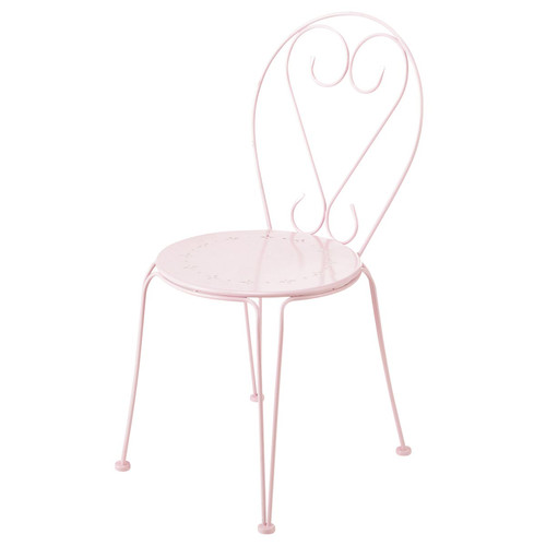 Metal garden chair in pink