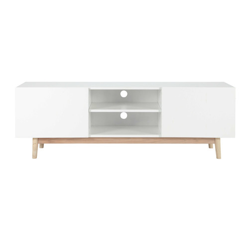Meuble En Bois Blanc : artic meuble tv vintage en bois blanc l 150 cm envie de blanc pour Meuble En Bois Blanc : artic meuble tv vintage en bois blanc l 150 cm envie de blanc pour