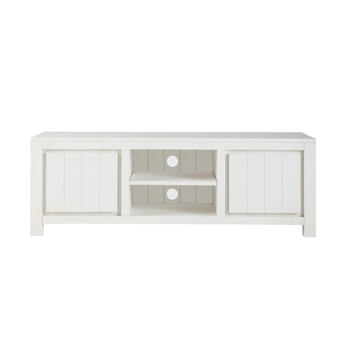 Meuble Tv Bois Massif Blanc : Meuble TV en bois massif blanc L 145 cm White Maisons du Monde Meuble Tv Bois Massif Blanc : Meuble TV en bois massif blanc L 145 cm White Maisons du Monde