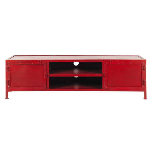 Meuble Tv Rouge : Meuble Tv Indus En Métal Rouge L 150 Cm Edisonmaisons Du Monde Meuble Tv Rouge : Meuble Tv Indus En Métal Rouge L 150 Cm Edisonmaisons Du Monde