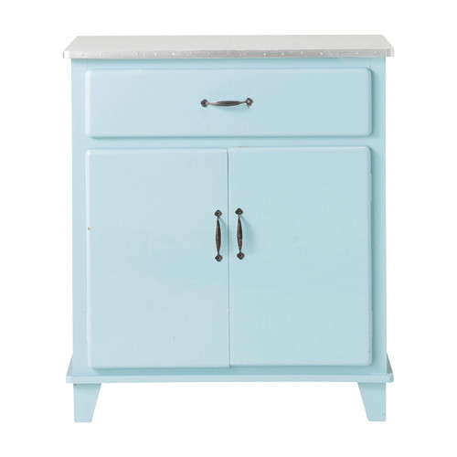 Aparador de cocina vintage de madera azul An. 73 cm