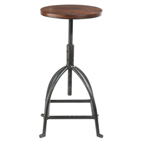Creating A Classy Bar Cart ... Sgabello stile industriale in massello di legno di sheesham e metallo