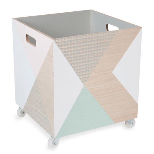 Caja de madera con ruedas ANJELINA Maisons du Monde