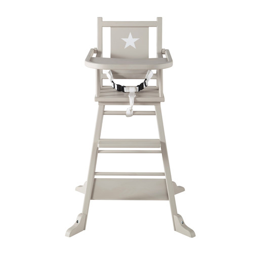 Chaise En Bois Bebe : Chaise haute pour b?b? en bois taupe Pastel Maisons du Monde Chaise En Bois Bebe : Chaise haute pour b?b? en bois taupe Pastel Maisons du Monde