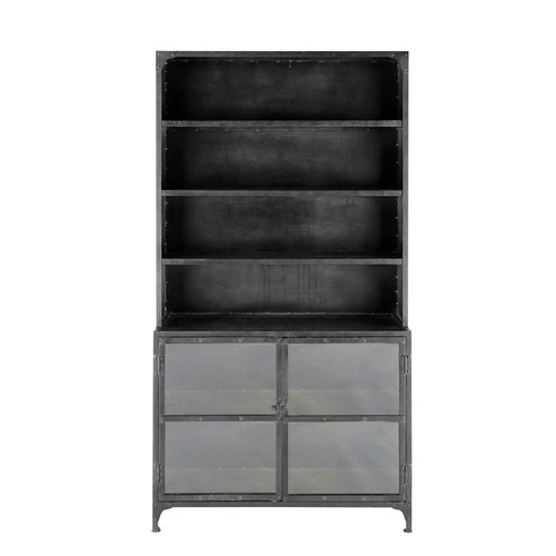 Credenza nera stile industriale in metallo L 110 cm Gaston Maisons du Monde