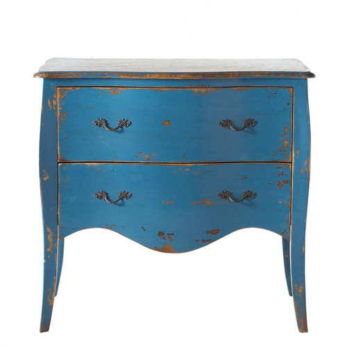 Commode en bois massif bleue L 90 cm ~ Commode En Bois Massif Commode en bois massif bleue L 90 cm ~ Commode En Bois Massif