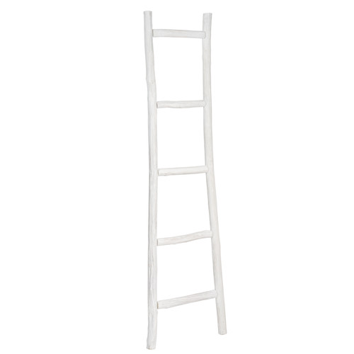 Echelle En Bois Blanche : Echelle d?corative en bois blanche H 150 cm INES Maisons du Monde Echelle En Bois Blanche : Echelle d?corative en bois blanche H 150 cm INES Maisons du Monde