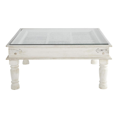 Table Basse Indienne En Manguier Massif Blanche L 100 Cm Udaipur Grossiste Table Basse Lumineuse ~ Table Basse Indienne En Manguier Massif Blanche L 100 Cm Udaipur
