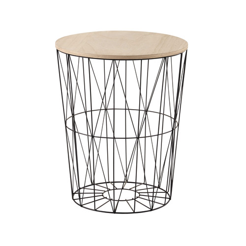 Bout de canapé en métal et bois noir L 43 cm JANET Maisons du Monde -> Fabriquer Son Canape Metal Et Bois Bout de canapé en métal et bois noir L 43 cm JANET Maisons du Monde -> Fabriquer Son Canape Metal Et Bois