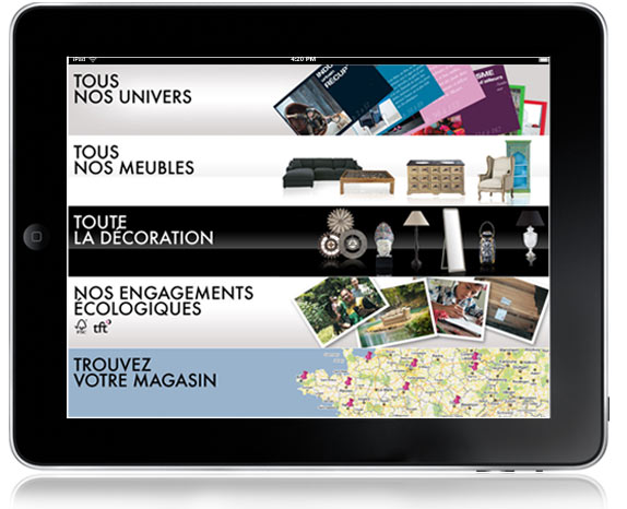 application ipad maisons du monde