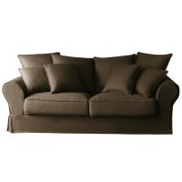 Schlafcouch Dreisitzer, ausziehbar, schoko Bastide