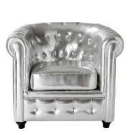 Poltrona argento Chesterfield