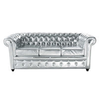 Divano argento Chesterfield