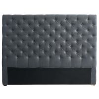 Kopfteil 140 cm grau Chesterfield