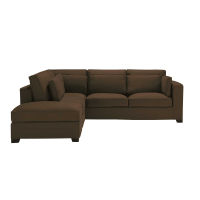 Ecksofa, Fünfsitzer, nicht ausziehbar, schoko Milano