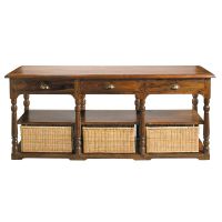 Side table with baskets Lubéron