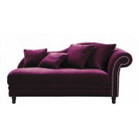 2-3-seat aubergine velvet daybed Scala
