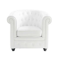 Sillón blanco Chesterfield