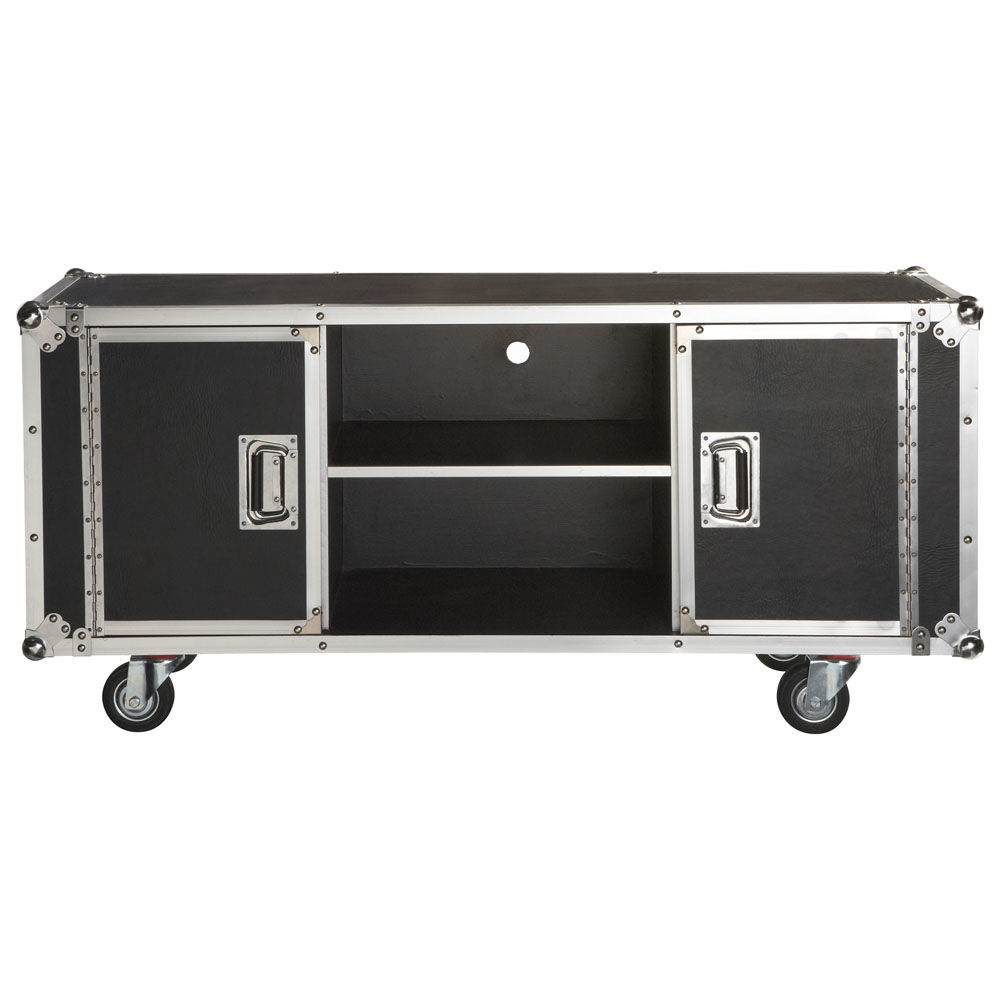 Meuble TV à roulettes en textile enduit L 130 cm Cinéma Maisons du Monde -> Meuble Tv Flight Case Meuble TV à roulettes en textile enduit L 130 cm Cinéma Maisons du Monde -> Meuble Tv Flight Case