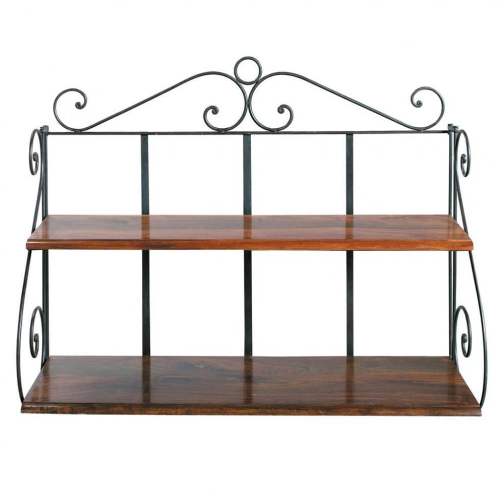 Étagère murale en fer forgé L 100 cm Lubéron Maisons du Monde -> Bibliotheque Luberon Étagère murale en fer forgé L 100 cm Lubéron Maisons du Monde -> Bibliotheque Luberon