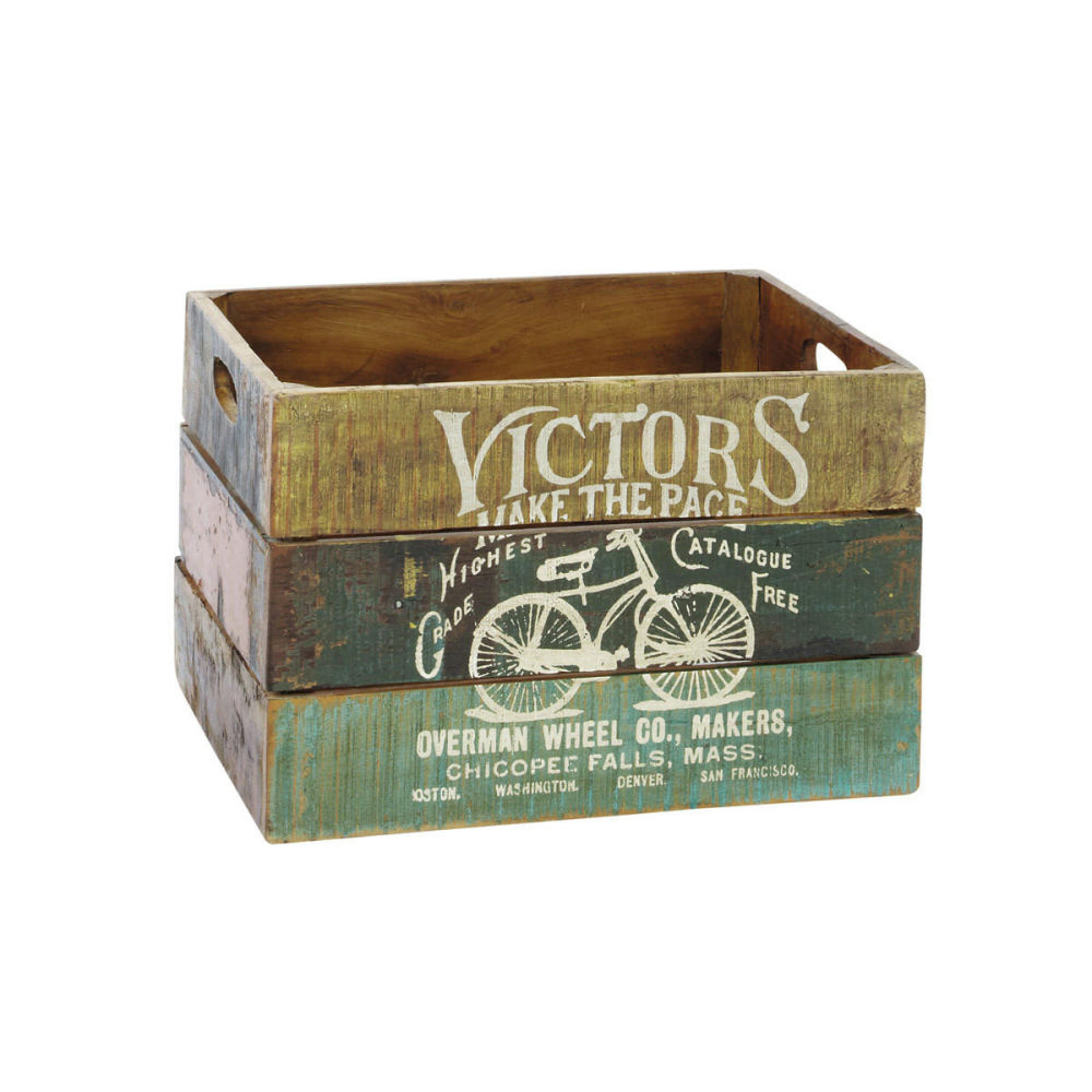 Caisse En Bois Vintage : Caisses Bois Vintage Caisse en Bois Verte 38 x 50 Caisse En Bois Vintage : Caisses Bois Vintage Caisse en Bois Verte 38 x 50