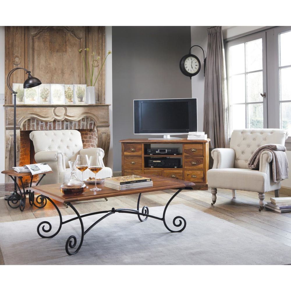 Meuble TV en bois de sheesham massif L 125 cm Lubéron Maisons du Monde -> Meuble Tv Luberon Maison Du Monde Meuble TV en bois de sheesham massif L 125 cm Lubéron Maisons du Monde -> Meuble Tv Luberon Maison Du Monde