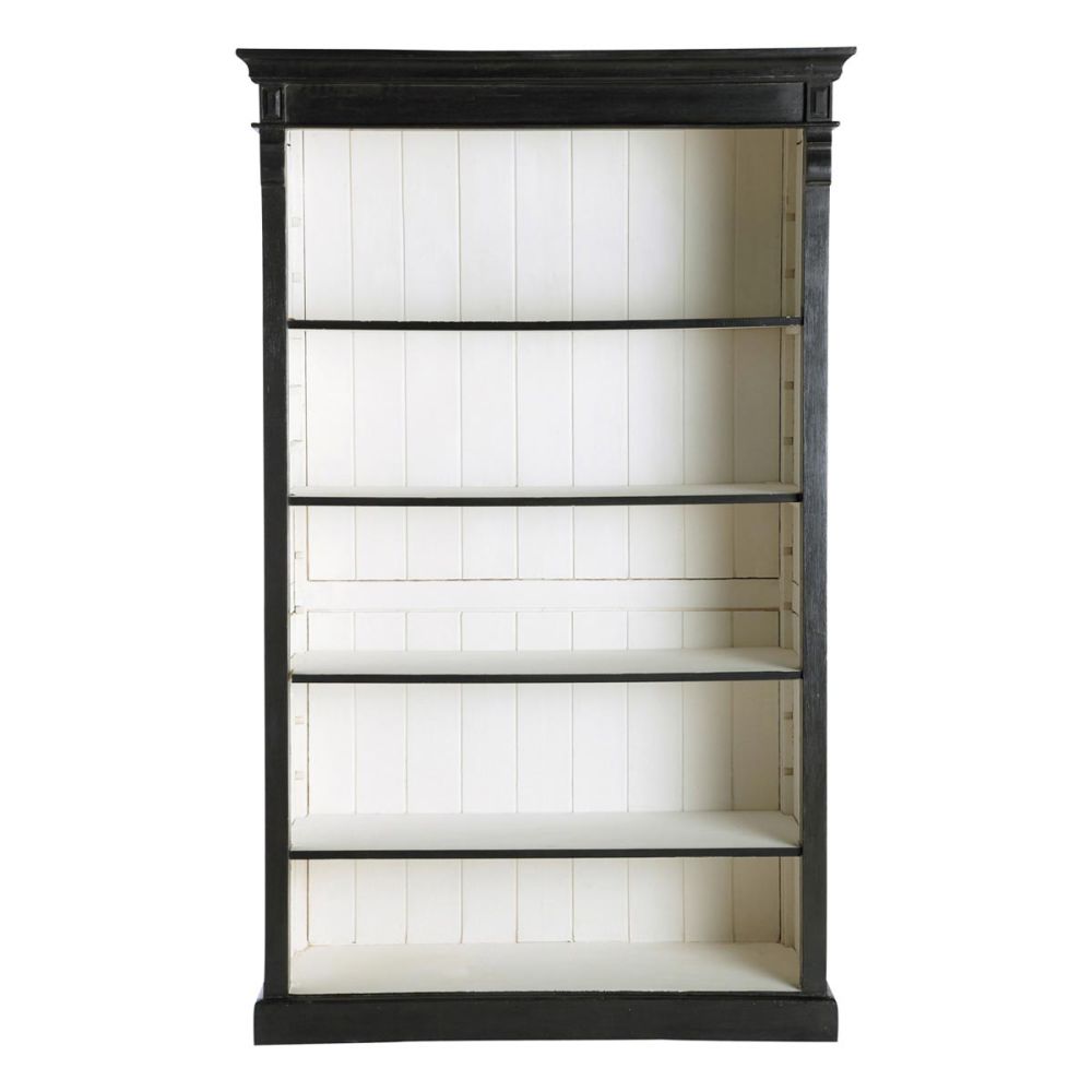 Bibliothèque en manguier noire L 120 cm Descartes | Maisons du Monde