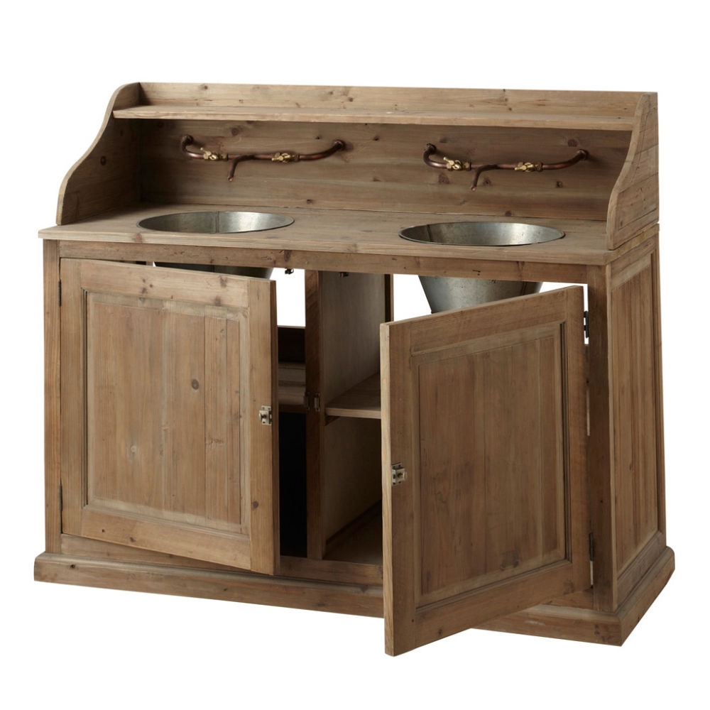 Meuble double vasque en bois et zinc effet vieilli L 150 Barthelemy Maisons -> Meuble Double Vasque Le Bon Coin Meuble double vasque en bois et zinc effet vieilli L 150 Barthelemy Maisons -> Meuble Double Vasque Le Bon Coin