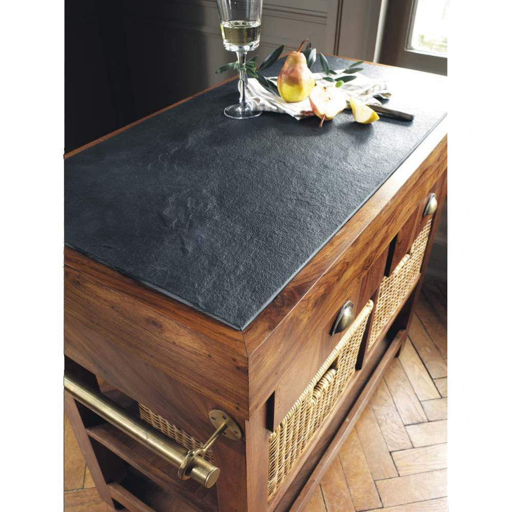 Billot Bois Maison Du Monde : bois de sheesham massif et ardoise L 95 cm Lub?ron Maisons du Monde Billot Bois Maison Du Monde : bois de sheesham massif et ardoise L 95 cm Lub?ron Maisons du Monde