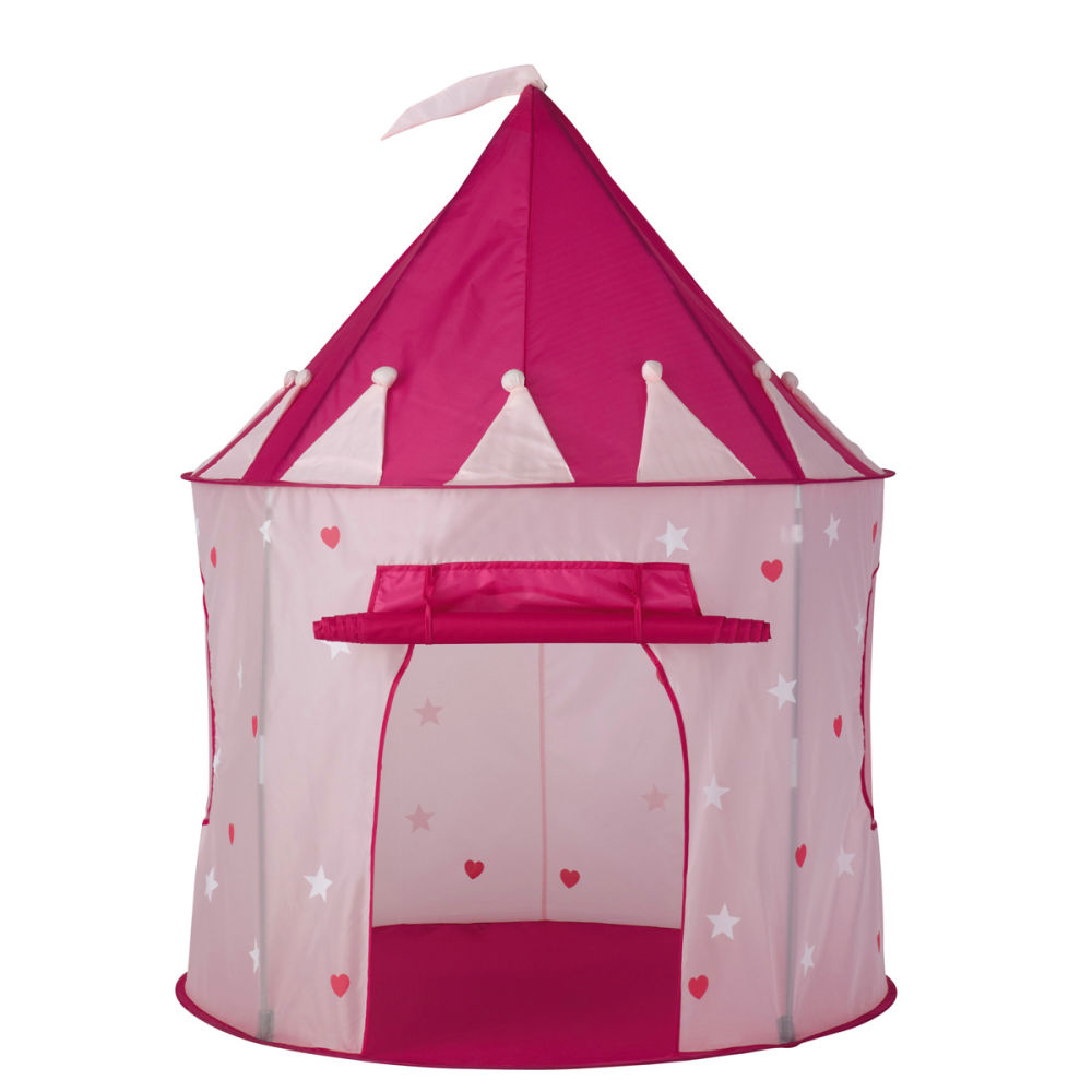 Tenda rosa a forma di castello in tessuto 100 x 130 cm princesse ... Lampadari per bambine