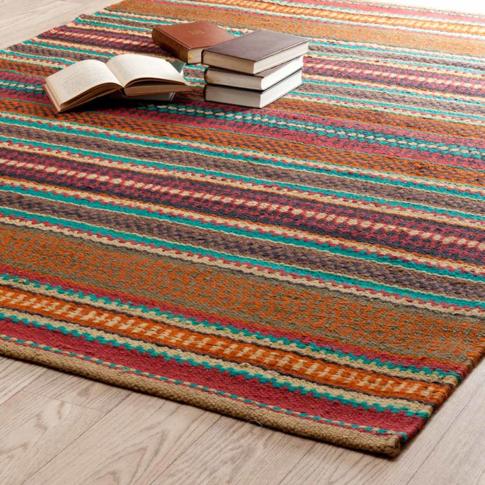 Teppich bunt gestreift Zagora 200×140 Maisons du Monde Teppich bunt gestreift Zagora 200×140 Maisons du Monde