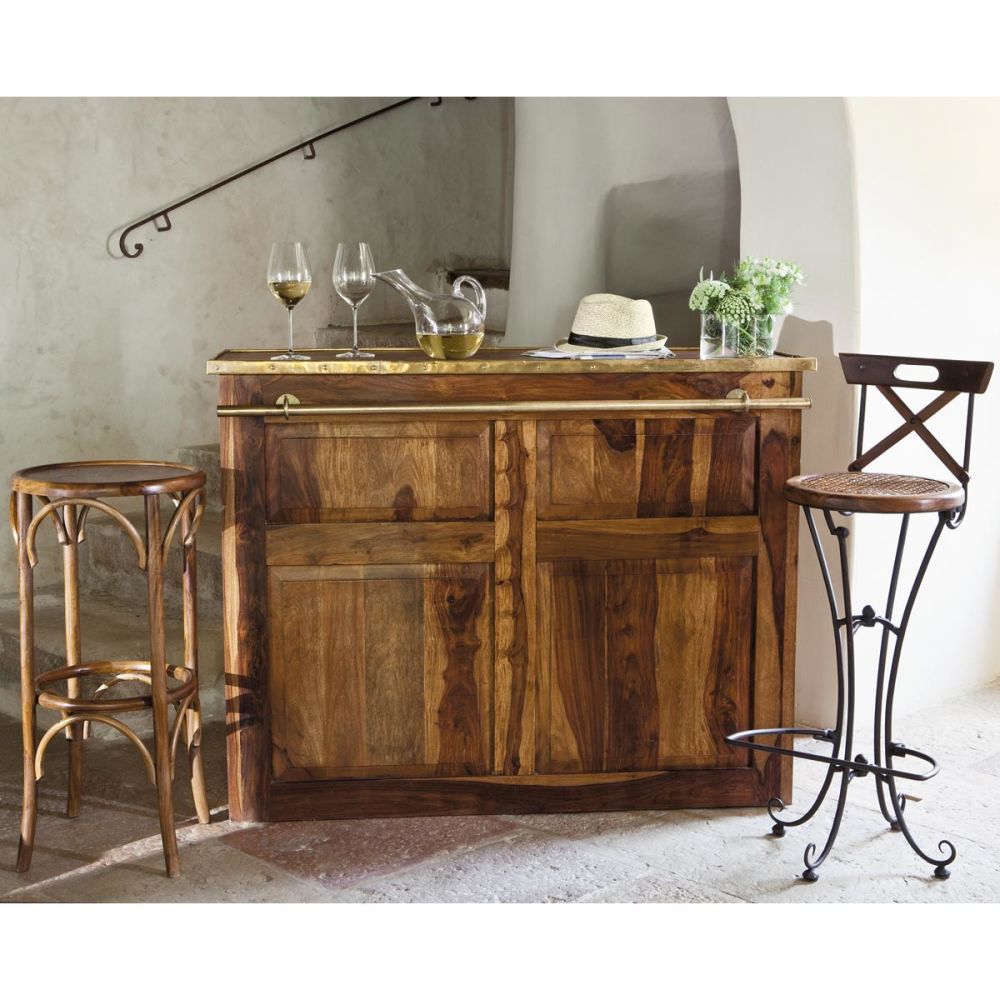 Meuble de bar en bois de sheesham massif L 132 cm Lubéron Maisons du Monde -> Meuble Tv Luberon Maison Du Monde Meuble de bar en bois de sheesham massif L 132 cm Lubéron Maisons du Monde -> Meuble Tv Luberon Maison Du Monde