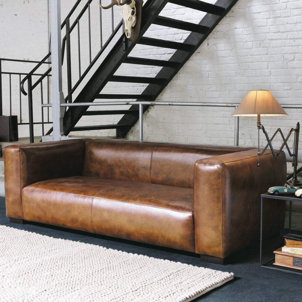 Atlantique 8 34 sitzer ledersofa nicht ausziehbar braun john