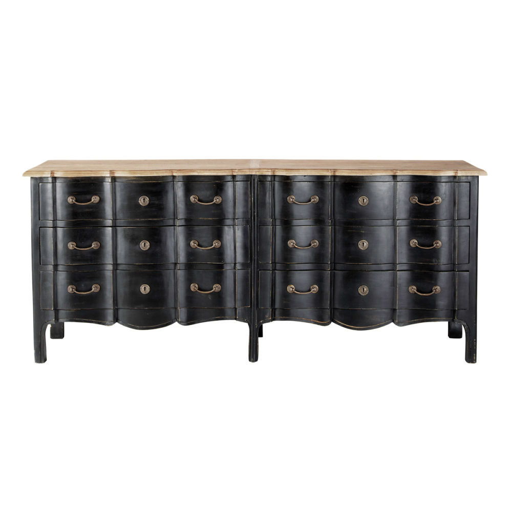 commode noire maison du monde