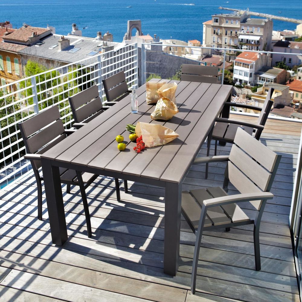 Salon De Jardin Aluminium Azua Gris : pas obligatoirement table de jardin verte pas chère au rendezvous Salon De Jardin Aluminium Azua Gris : pas obligatoirement table de jardin verte pas chère au rendezvous