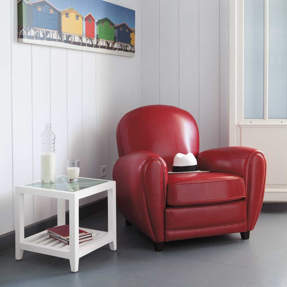 Canape En Bois Blanc : Bout de canap? en bois blanc L 40 cm Atlantique Maisons du Monde Canape En Bois Blanc : Bout de canap? en bois blanc L 40 cm Atlantique Maisons du Monde