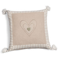 Housse de coussin Applique coeur