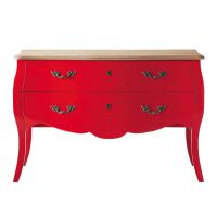 Commode rouge Haute couture