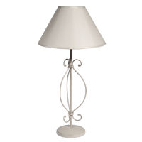Lampe Volute grise abat jour gris