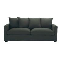 Canapé anthracite 3 places Leonard