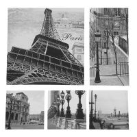 Ensemble de 5 toiles Parisienne grand modèle