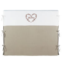 Housse tête de lit lin naturel et blanc Dream pour 69€