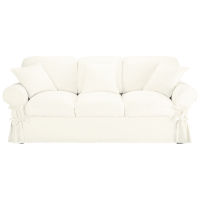 Canapé 3/4 places fixe lin blanc Butterfly pour 690€