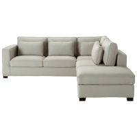 Canapé angle 5 places fixe coton gris clair Milano pour 1190€